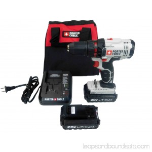PORTER-CABLE PCC601LB 20-Volt Max 1/2 in. Lithium Ion Cordless Driver Drill with 2 Batteries 558159349