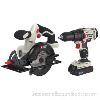 Porter-Cable PCCK612L2 20V MAX Cordless Lithium-Ion 1/2 in. Drill & 5-1/2 in. Circular Saw Combo Kit   