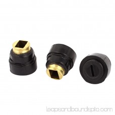 Unique Bargains 3 Pcs 9mm x 6mm Brass Rectangular Hole Carbon Brush Holder Cover Replacements
