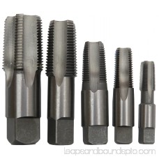 5 Piece Carbon Steel NPT Pipe Tap Set, 1/8, 1/4, 3/8, 1/2 and 3/4 568286875