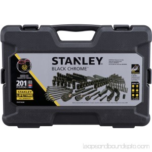 Stanley STMT75402W 201-Piece Black Chrome Universal Mechanic's Tool Set 565480494