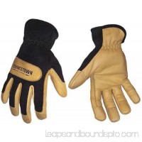 YOUNGSTOWN GLOVE CO. 12-3270-80-S Mechanics Gloves,Leather,Blk/Tan,S,PR   
