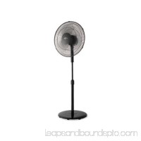 16 in. 3- Speed Oscillating Pedestal Stand Fan&#44; Black   