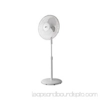 16 in. 3- Speed Oscillating Pedestal Stand Fan, White