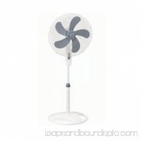 16" Oscillating Stand Fan 5 Blade- Silver   