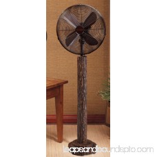 55 Rustic Style Fir Bark Oscillating Standing Floor Fan