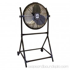 Air King 18 1/6 HP 3-Speed Adjustable Height Floor Fan with Roll-About Stand