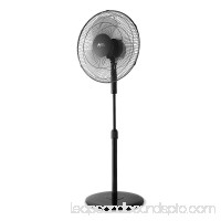 Alera 16" 3-Speed Oscillating Pedestal Stand Fan, Metal, Plastic, Black -ALEFANP16B   570545267