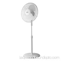 Alera 16 3-Speed Oscillating Pedestal Stand Fan, Metal, Plastic, White -ALEFANP16W 570544999