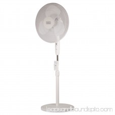 BLACK+DECKER 16 in. Stand Fan with Remote Control, White 569961141