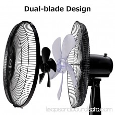 Costway Fantask 16'' Oscillating Pedestal Fan 3 Speed Double Blades Height Adjustable