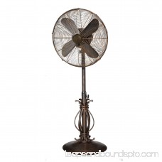 DecoBREEZE Adjustable Height Oscillating Outdoor Pedestal Fan, 18-Inch, Terra 566237135