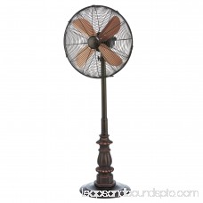 DecoBREEZE Pedestal Fan Adjustable Height 3-Speed Oscillating Fan, 16-Inch, Harrison Metal and Polyresin 566237133