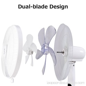 Fantask 16’’ Oscillating Pedestal Fan 2 Mode Adjustable 2 Blades Remote Control