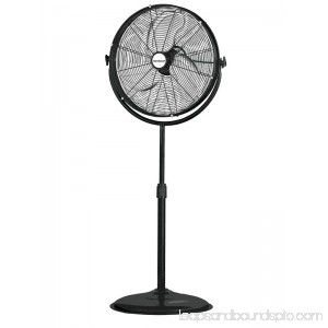 Homebasix FES50-T5 High Velocity Pedestal Fan Stand, 140 W, 120 VAC, Grounded, 3 Speeds