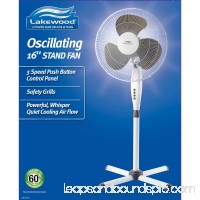 Lakewood 16" 3-speed Oscillating Fan, White   554476223