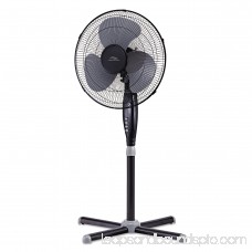 Lakewood 16 Three-Speed Oscillating Pedestal Fan, Three Speed, Metal/Plastic, Black 554476209