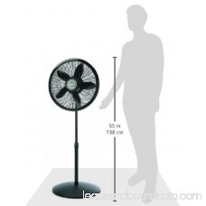 Lasko 18 Elegance & Performance Pedestal 3-Speed Fan, Model #1827, Black 564024212