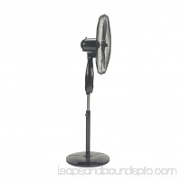Optimus 18 Oscillating Stand 3-Speed Fan, Model #F-1872BK, Black with Remote 552903412