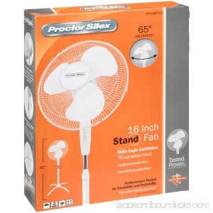 Proctor Silex 16 Stand 3-Speed Fan, Model #P01SF012, Black 554855777