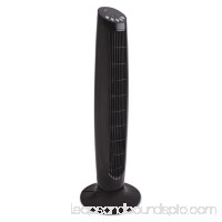 Alera FAN363 36 in. 3-Speed Oscillating Tower Fan with Remote Control&#44; Plastic - Black   