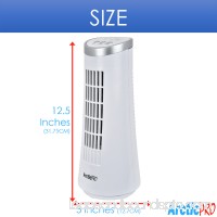 Arctic-Pro Desktop Oscillating Slim Mini Tower Fan, White, 12 Inches