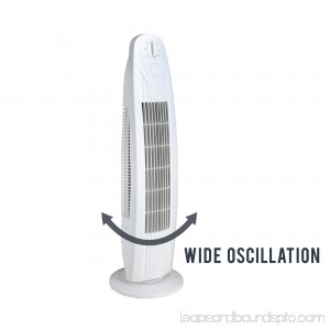 Oscillating 29 Inch 3 Speed Tower Fan for Home or Office, Quiet and Powerful