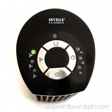 Seville Classics UltraSlimline 17 in. Oscillating Personal Tower Fan, Black