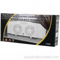 Optimus F-5286 8 Reversible Twin Window Fan with Thermostat 564018554