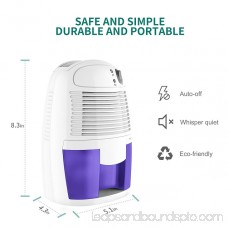 Electric Mini Dehumidifier, 1200 Cubic Feet (150 sq ft), Compact and Portable for Damp Air, Mold, Moisture in Home, Kitchen, Bedroom, Basement, Caravan, Office, Garage 570098168