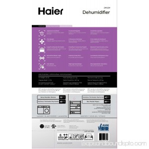Haier 2-Speed Portable 32-Pint Mechanical Air Dehumidifier with Drain | DM32M